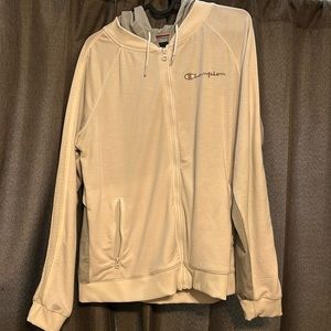 L Champion zip up sweater